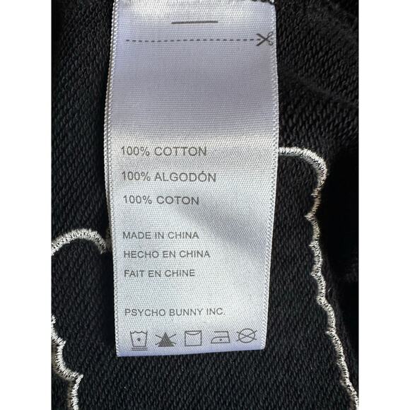 Psycho Bunny X Daddy Yankee Rare Collab Black Patchwork Sweatshirt Size XXS - Picture 8 of 12